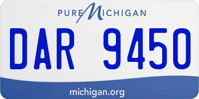 MI license plate DAR9450