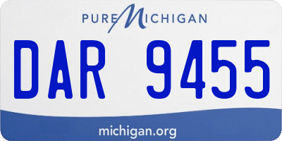 MI license plate DAR9455