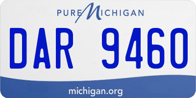 MI license plate DAR9460