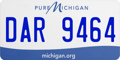 MI license plate DAR9464