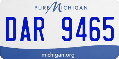 MI license plate DAR9465