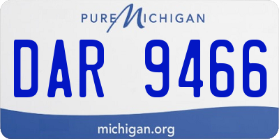 MI license plate DAR9466