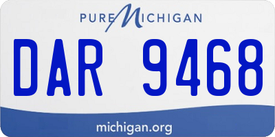 MI license plate DAR9468