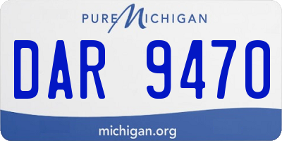 MI license plate DAR9470