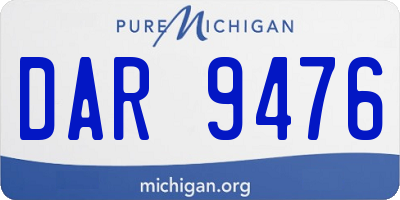 MI license plate DAR9476