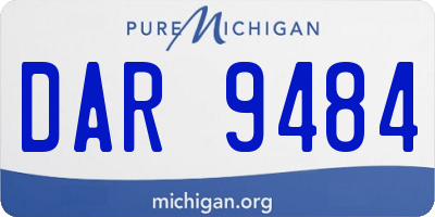 MI license plate DAR9484
