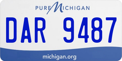 MI license plate DAR9487