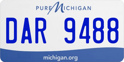 MI license plate DAR9488