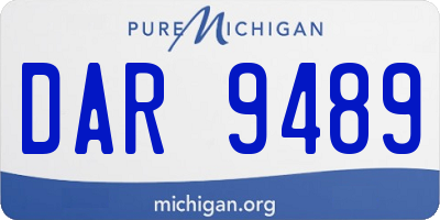 MI license plate DAR9489