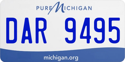 MI license plate DAR9495