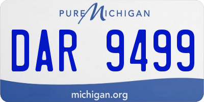 MI license plate DAR9499