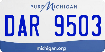 MI license plate DAR9503