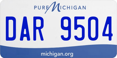 MI license plate DAR9504