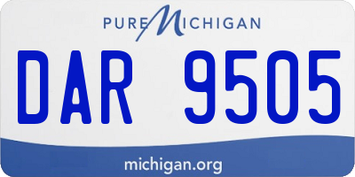 MI license plate DAR9505