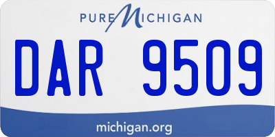 MI license plate DAR9509