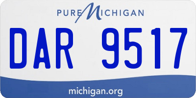 MI license plate DAR9517