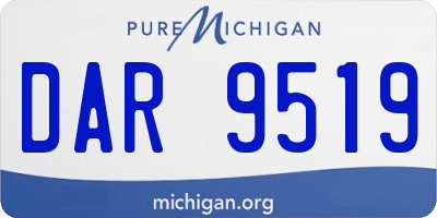 MI license plate DAR9519