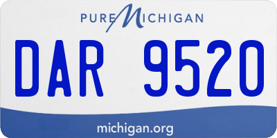 MI license plate DAR9520