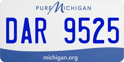 MI license plate DAR9525