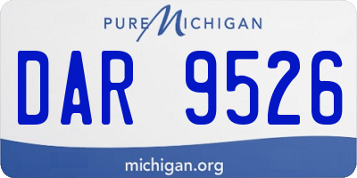 MI license plate DAR9526