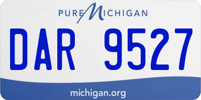 MI license plate DAR9527