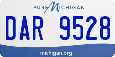 MI license plate DAR9528