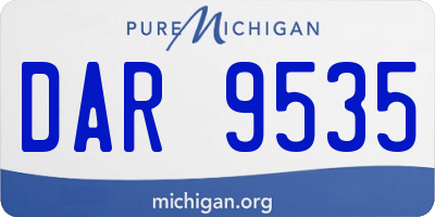 MI license plate DAR9535