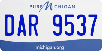 MI license plate DAR9537