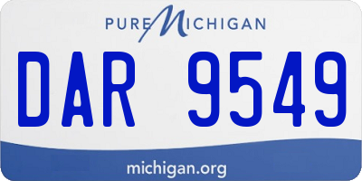 MI license plate DAR9549
