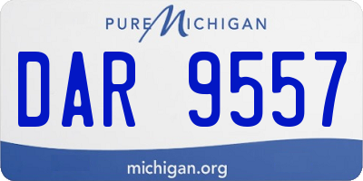 MI license plate DAR9557