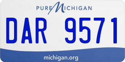 MI license plate DAR9571