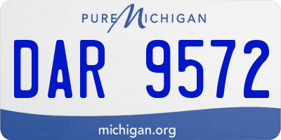 MI license plate DAR9572