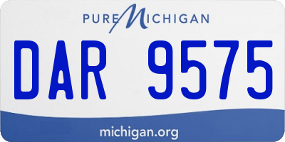 MI license plate DAR9575
