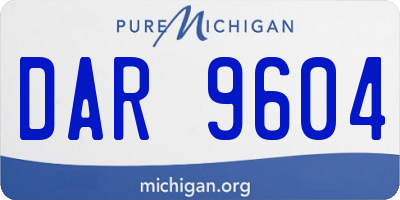 MI license plate DAR9604