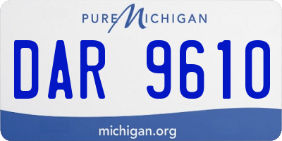 MI license plate DAR9610