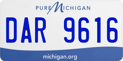 MI license plate DAR9616
