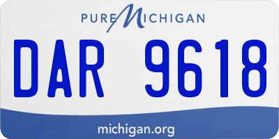 MI license plate DAR9618