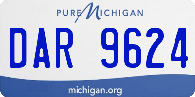 MI license plate DAR9624