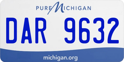 MI license plate DAR9632