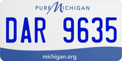 MI license plate DAR9635