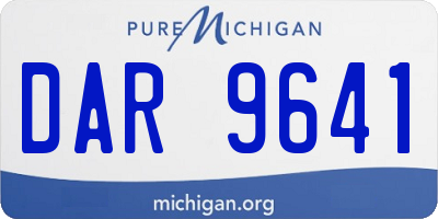 MI license plate DAR9641