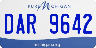 MI license plate DAR9642