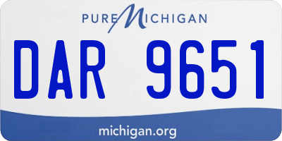 MI license plate DAR9651