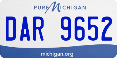MI license plate DAR9652