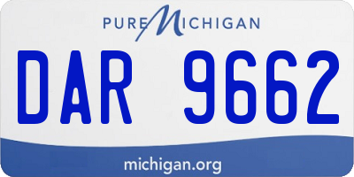 MI license plate DAR9662