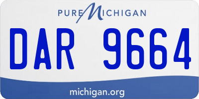 MI license plate DAR9664