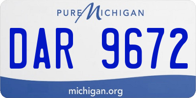 MI license plate DAR9672