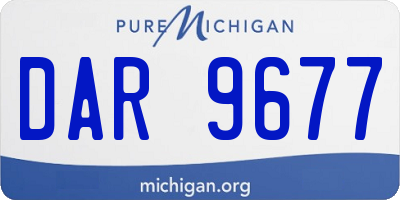 MI license plate DAR9677