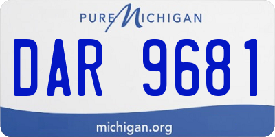 MI license plate DAR9681