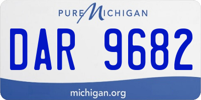 MI license plate DAR9682